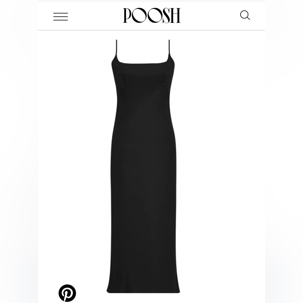 NWOT Rumored Saratoga Springs Midi Dress Black Size S